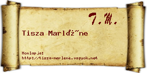 Tisza Marléne névjegykártya